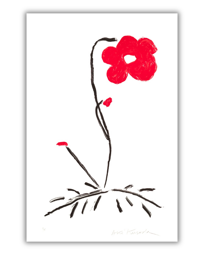 Aki Kuroda - Red Flower VII - estampe