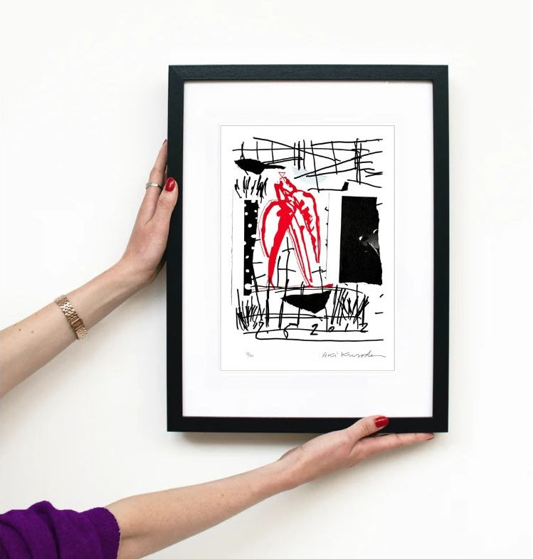 Aki Kuroda - Cosmo New York Gang - print with black frame