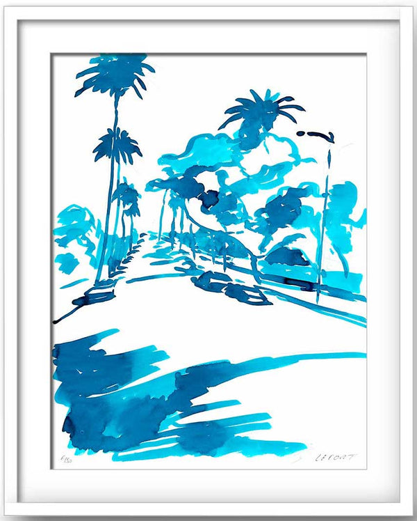 Thierry Lefort - Santa Monica 2 - white frame print