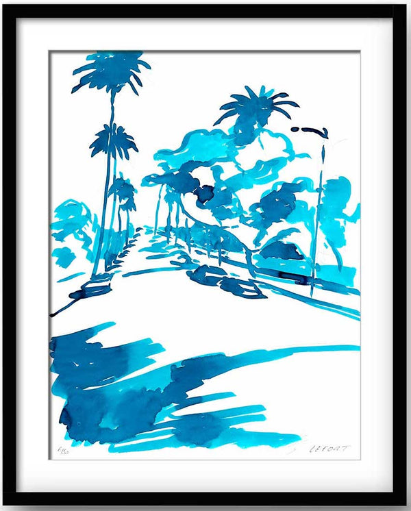 Thierry Lefort - Santa Monica 2 - black frame print