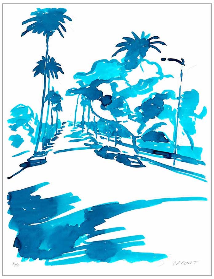 Thierry Lefort - Santa Monica 2 - white frame print