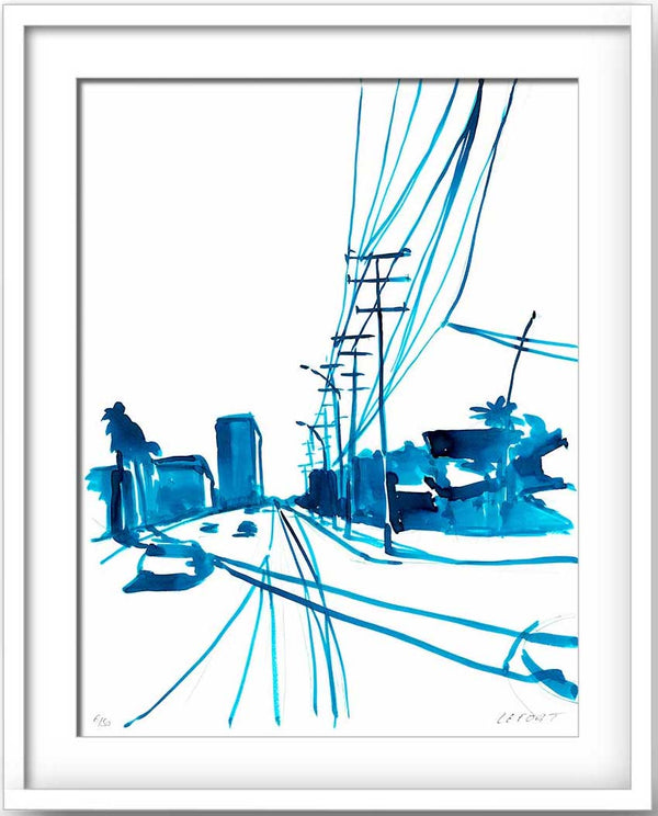 Thierry Lefort - Santa Monica 4 - white frame print