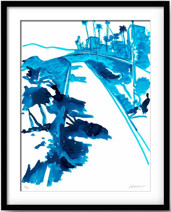 Thierry Lefort - Santa Monica 5 - black frame print