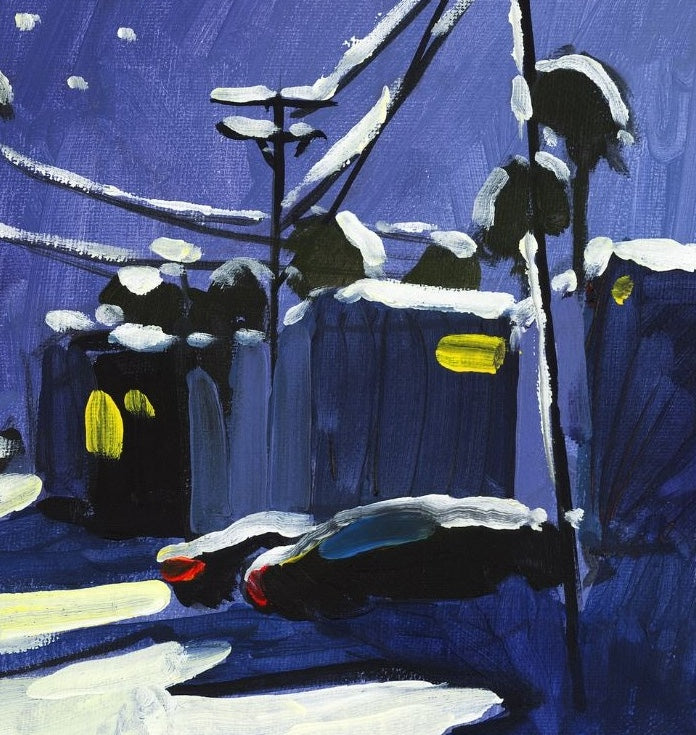 Thierry Lefort - Hollywood snow - estampe cadre noir