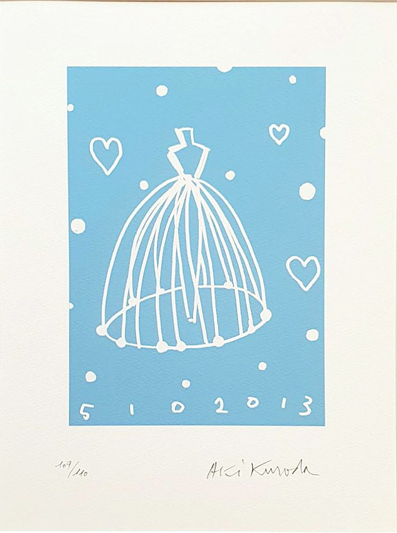 Aki Kuroda - Love blue - estampe