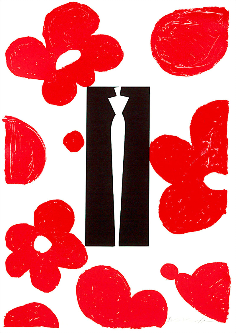 Aki Kuroda - Flowers - estampe