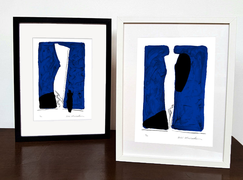 Aki Kuroda - Blue Dance I - print with frame