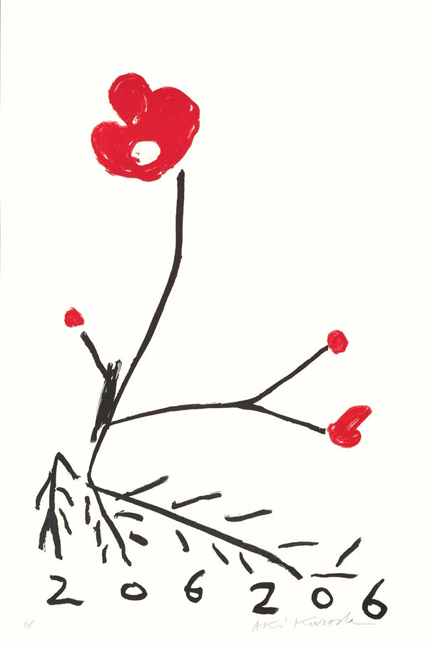 Aki Kuroda - Red Flower II - estampe