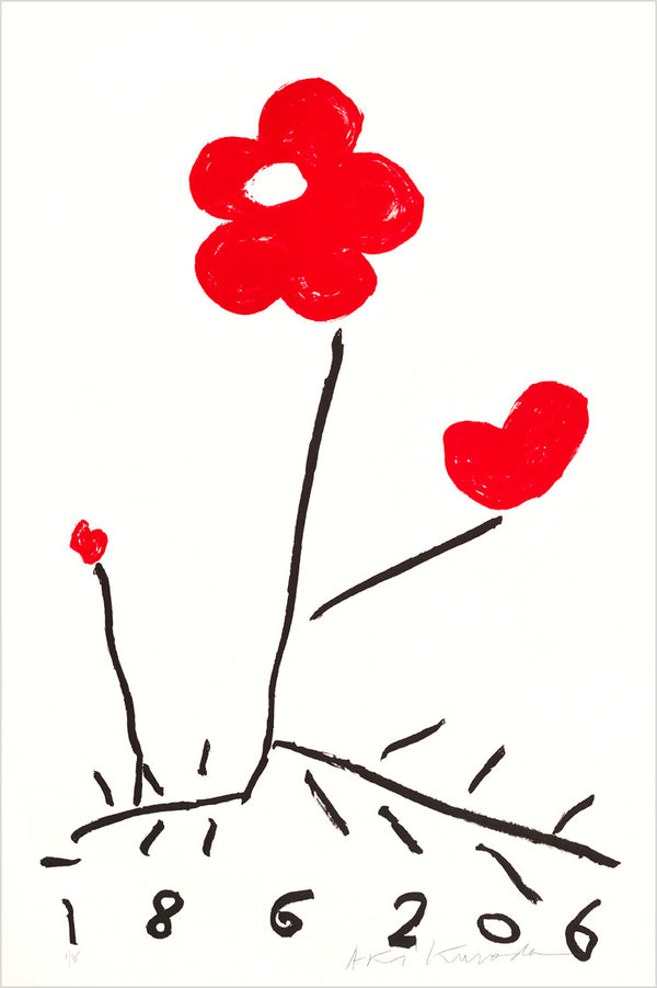 Aki Kuroda - Red Flower VI - print